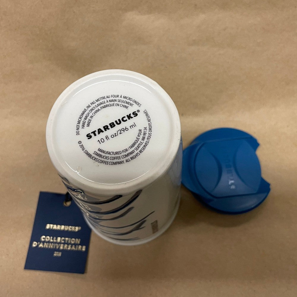 Starbucks Anniversary Swarovski Crystal Lips Ceramic Tumbler Mug-2016